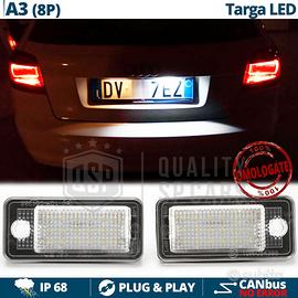 Luci Targa Full Led per Audi A3 8P Canbus 6.500K