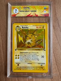 Pokémon Raichu Holo 1 Ed. Fossil ITA GRAAD 7
