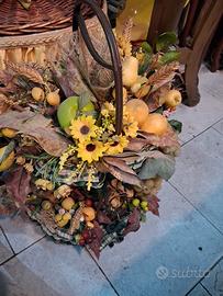 composizione fiori finti