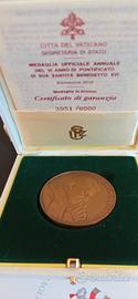 medaglia bronzo Benedetto XVI 2010 Vaticano Ed lim