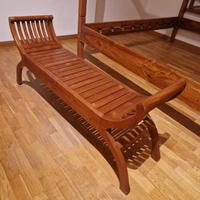 Chaise longue in teak massello– etnico artigianale