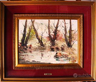 Dipinto Rolando Monti - Cortona 1906 - Roma 1991 -