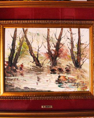 Dipinto Rolando Monti - Cortona 1906 - Roma 1991 -