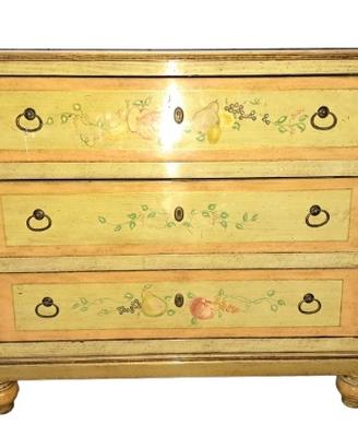 Cassettiera in legno stile Arte povera 3 cassetti