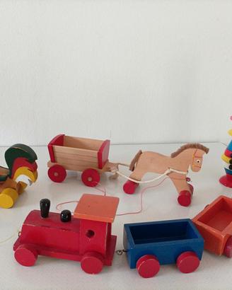Giocattoli in legno vintage