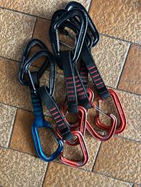 6 Rinvii Bd hotwire + fettucce + mezza corda petzl