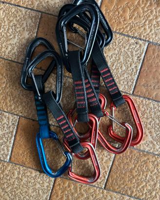 6 Rinvii Bd hotwire + fettucce + mezza corda petzl