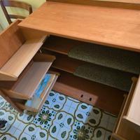 Scarpiera in legno con specchio 