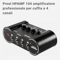 Proel amplificatore per cuffie 4 canali