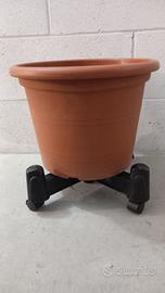 Supporto porta vaso con ruote