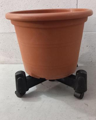 Supporto porta vaso con ruote