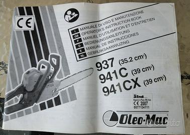 manuale uso e manutenzione motosega Oleo-Mac