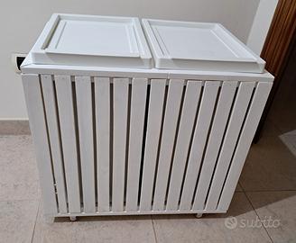 Portarifiuti elegante bianco
