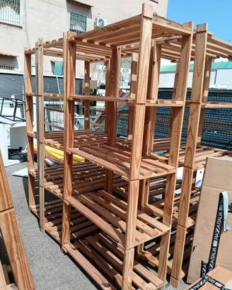 ESPOSITORE CON LISTONI IN LEGNO 53082