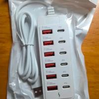 Hub USB 12 porte con 6 connessioni USB e 6 Type-C