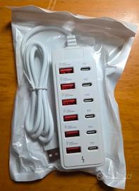 Hub USB 12 porte con 6 connessioni USB e 6 Type-C