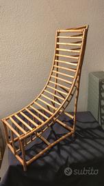 Porta CD DVD Vintage a Mezzaluna in Bambù