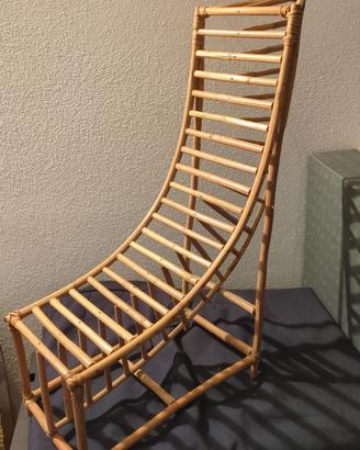 Porta CD DVD Vintage a Mezzaluna in Bambù