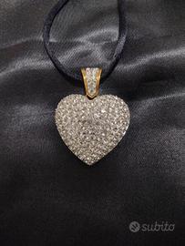 Collana con cuore di strass Swarovski 