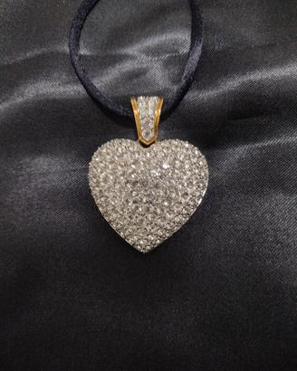 Collana con cuore di strass Swarovski 