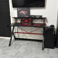 HOMCOM Scrivania Gaming 120x60x97 + EXTRA