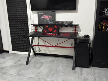 HOMCOM Scrivania Gaming 120x60x97 + EXTRA