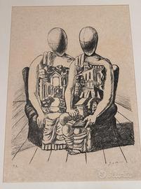 Litografia Giorgio de Chirico - Gli Archeologi