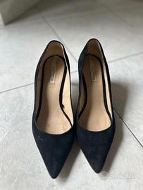 Scarpe nere con tacco basso Massimo Dutti