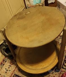 tavolini da 8 E nero e bianco in legno lungo