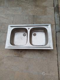 Lavello doppia vaschetta acciaio inox