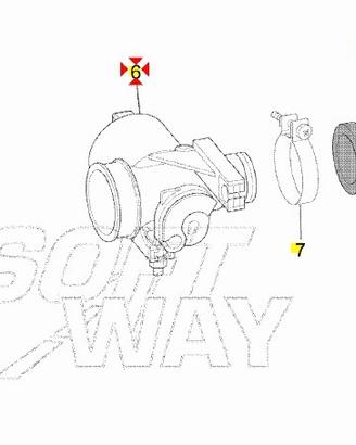 Corpo farfallato Aprilia Scarabeo Ditech 50 AP3ACA
