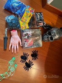 Materiale per festa horror, streghe, carnevale