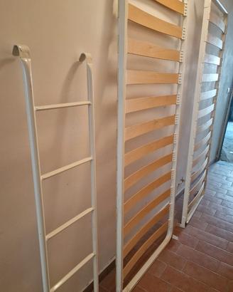 Letto a Castello in Acciaio e Doghe in Legno