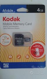 Scheda Kodak Micro SD adattatore Memory Card 4GB