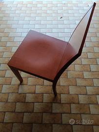 4 sedie legno color ciliegio