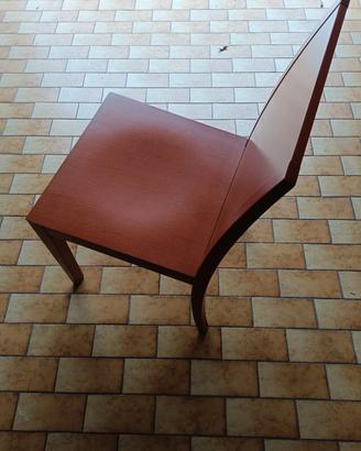 4 sedie legno color ciliegio