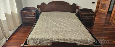 Letto, Comodini, Credenza in legno