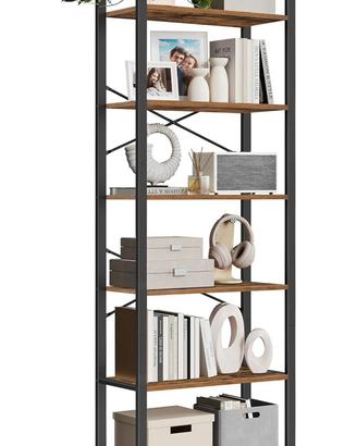 Libreria a 6 ripiani stile industriale