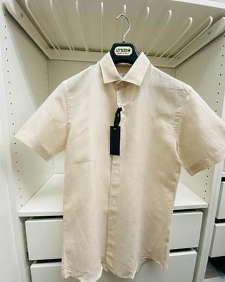 Camicia Exté uomo 100% lino beige M nuova