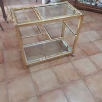 Carrello Bar ottone e vetro