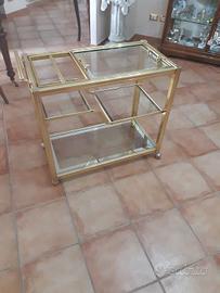 Carrello Bar ottone e vetro