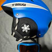 casco e occhiali sci bimbo