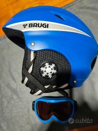 casco e occhiali sci bimbo