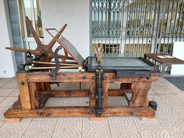 Torchio litografico a stella del 1800