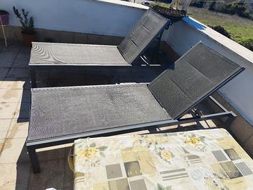 Lettini alluminio giardino/terrazzo