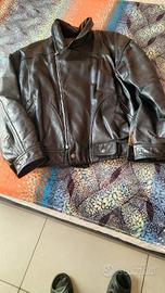 GIUBBOTTO IN VERA PELLE NERA-DA UOMO-TAGLIA XL