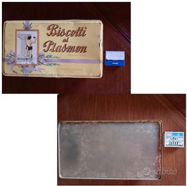 Scatola di Biscotti Plasmon&di Fiammiferi Vintage