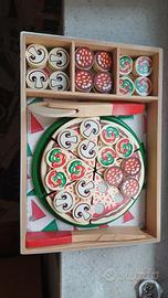 gioco pizza in legno