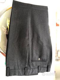 Pantaloni grigi eleganti uomo lana pettinata tg 54