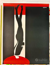 Poster A. Dalla Costa originale Donna con cappello